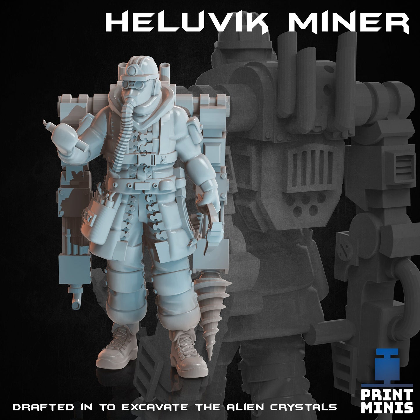 Heluvik Miner (3 Variants Available) - Print Minis