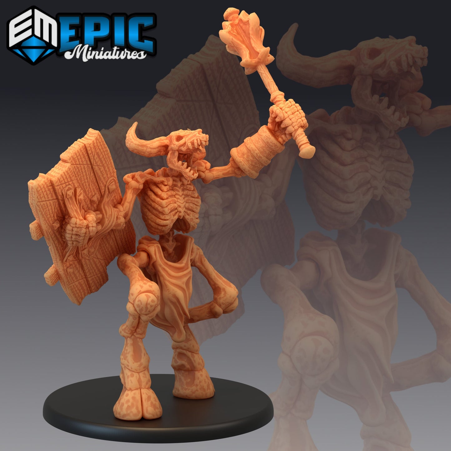 Minotaur Skeleton (3 Variants) - Epic Miniatures