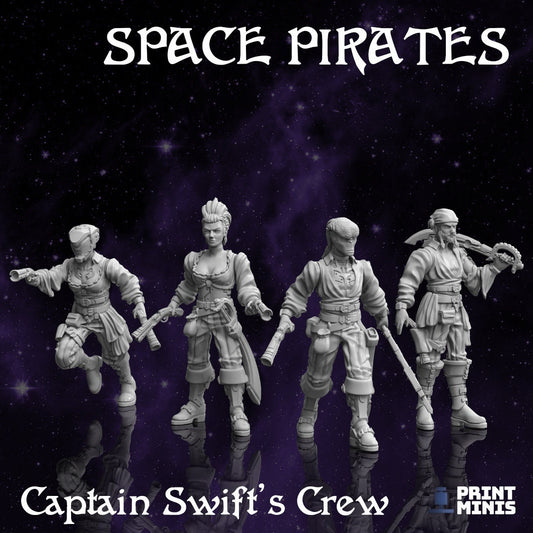 Space Pirates - Captain Swift's Crew - Modular Kit - Print Minis