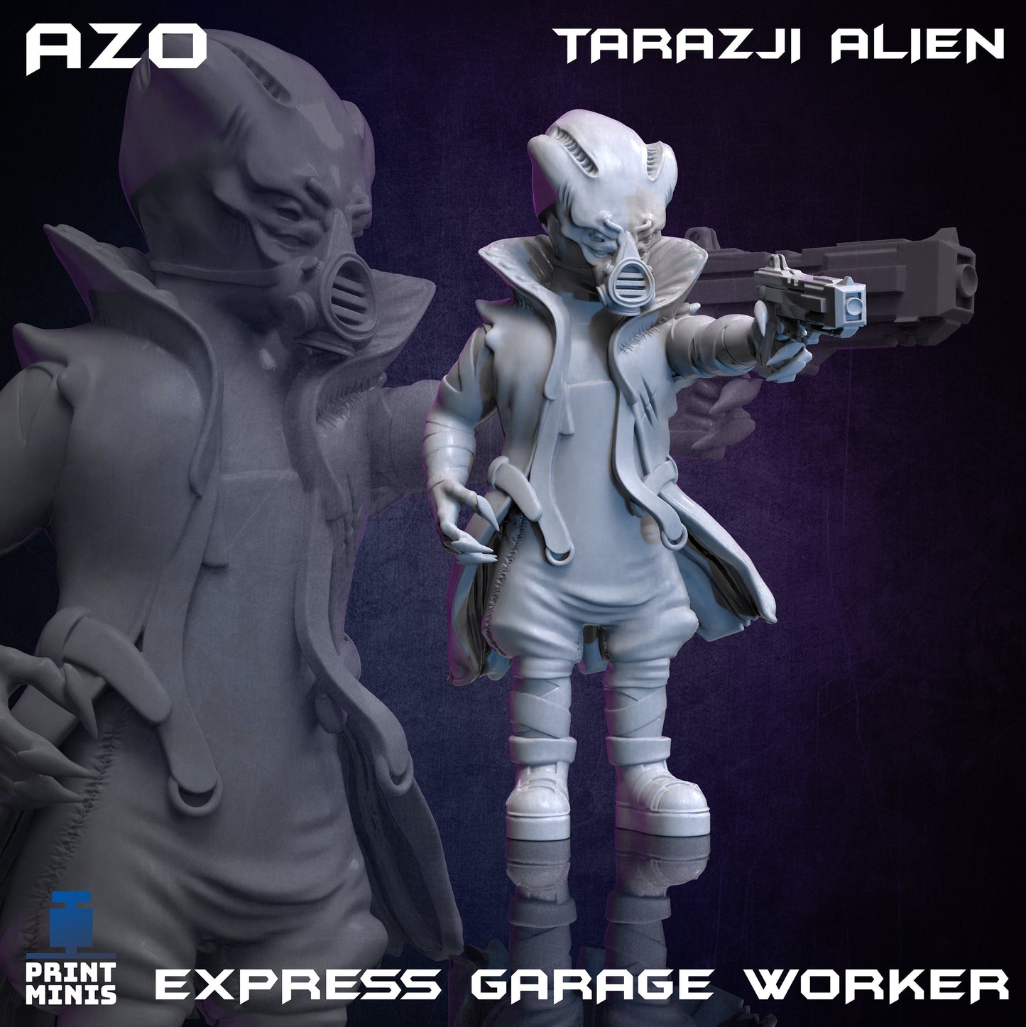 Taraji Alien - Express Garage Worker (4 Variants Available) - Print Minis