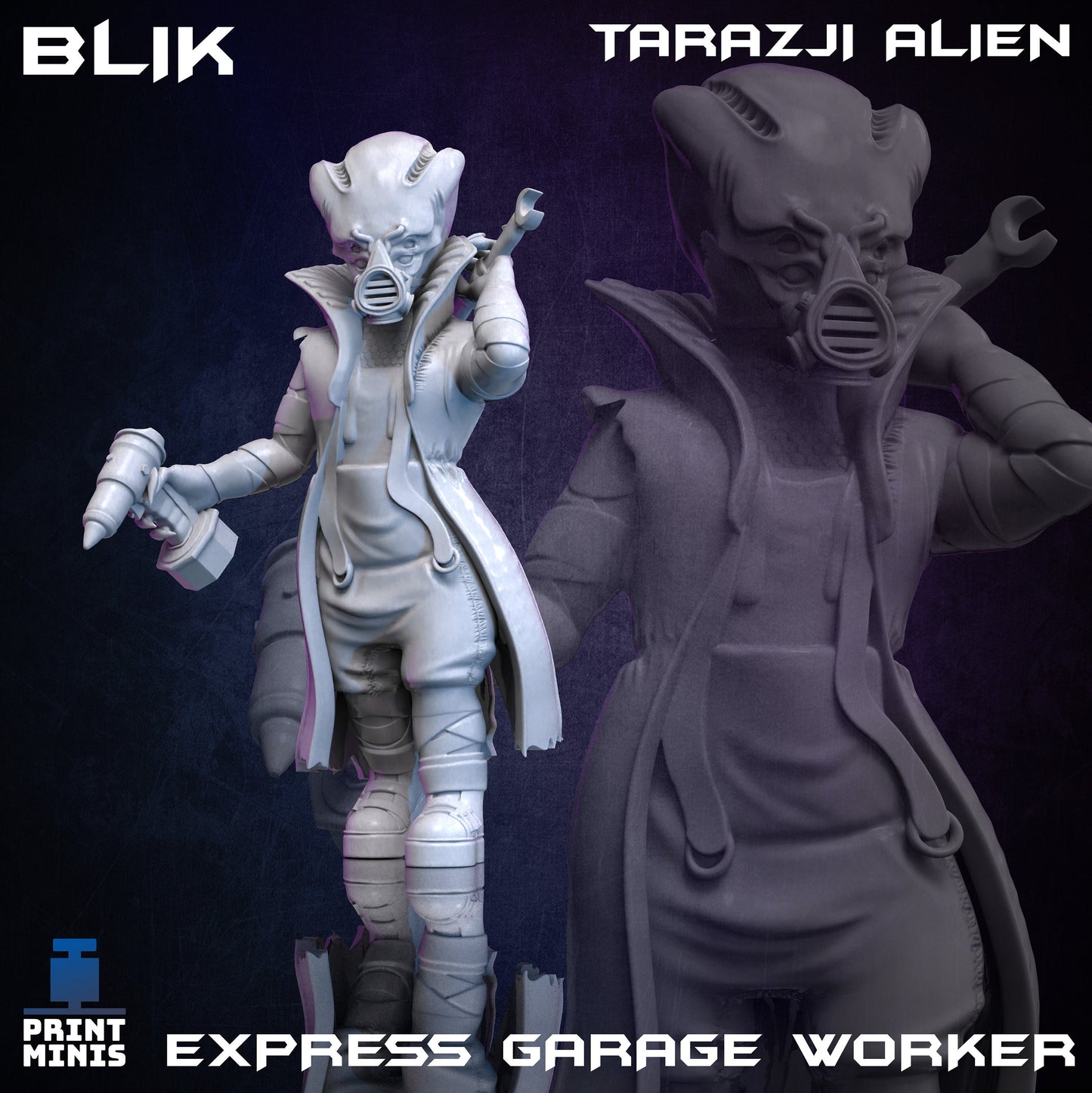 Taraji Alien - Express Garage Worker (4 Variants Available) - Print Minis