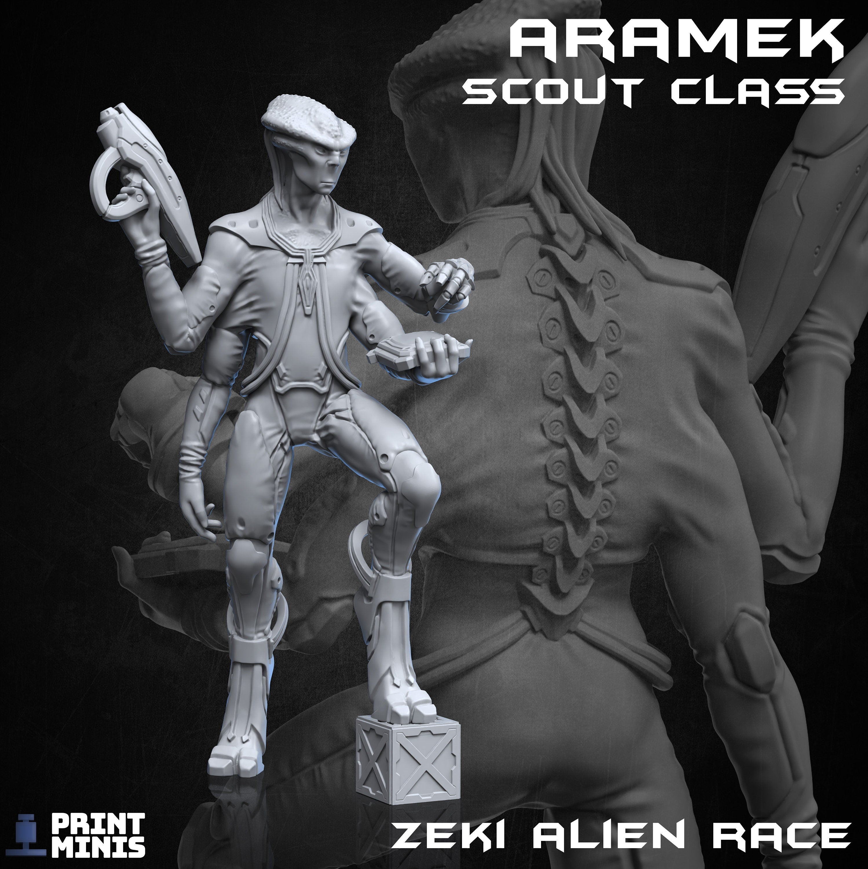 Alien Hoard Zeki Aliens (2 Variants Available) - Print Minis – Couatl's Hoard