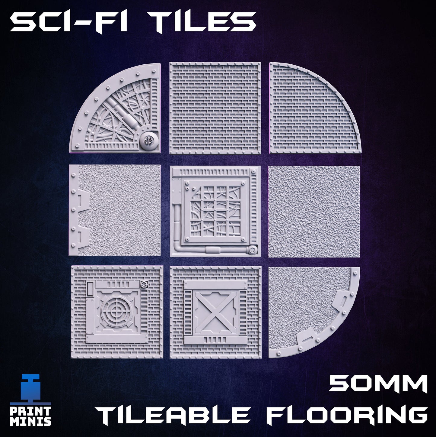 Sci Fi Tiles - Scenery Kit - Print Minis