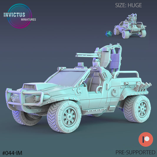 Wastelands SUV with Minigun - Invictus Miniatures