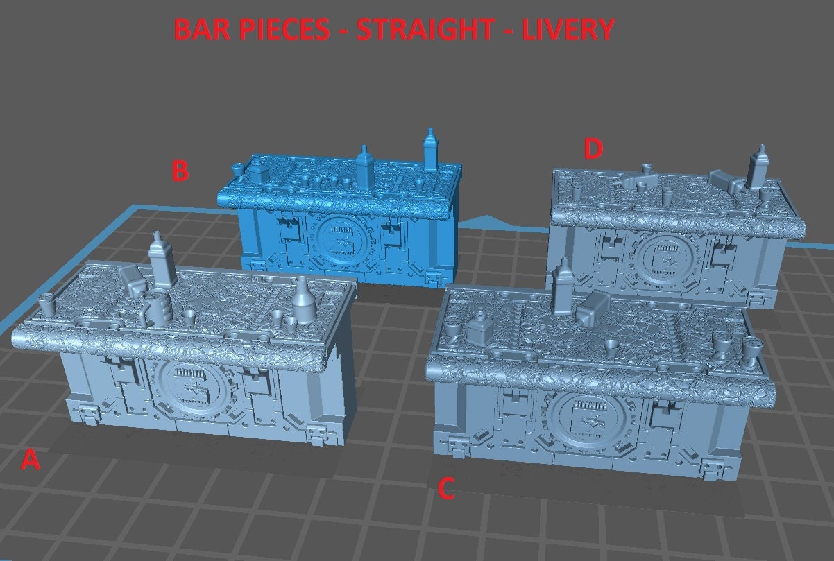 Broken Chip Bar - Scenery Kit - Print Minis