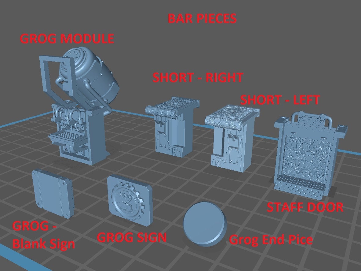 Broken Chip Bar - Scenery Kit - Print Minis