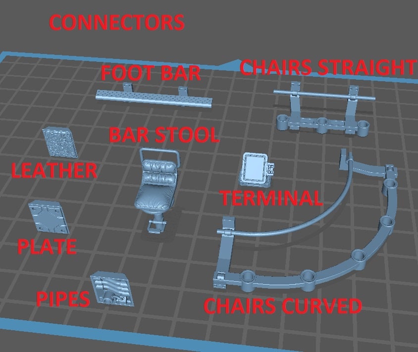 Broken Chip Bar - Scenery Kit - Print Minis