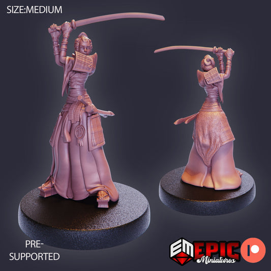 Samurai - Female (4 Variants) - Epic Miniatures