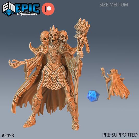 Skeleton Skull King (3 Variants Available) - Epic Miniatures