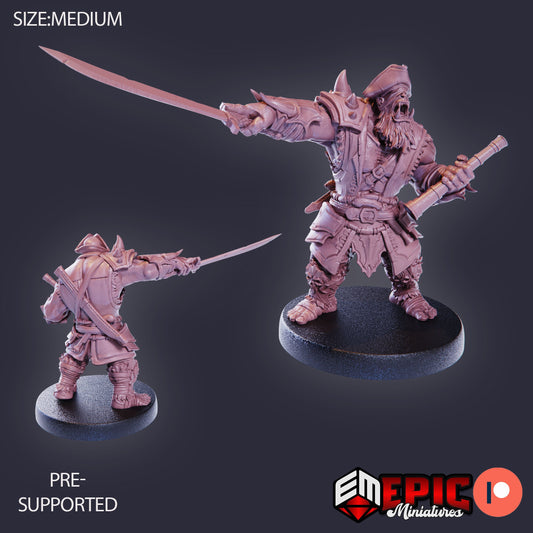 Orc Pirate Captain (4 Variants Available) - Epic Miniatures