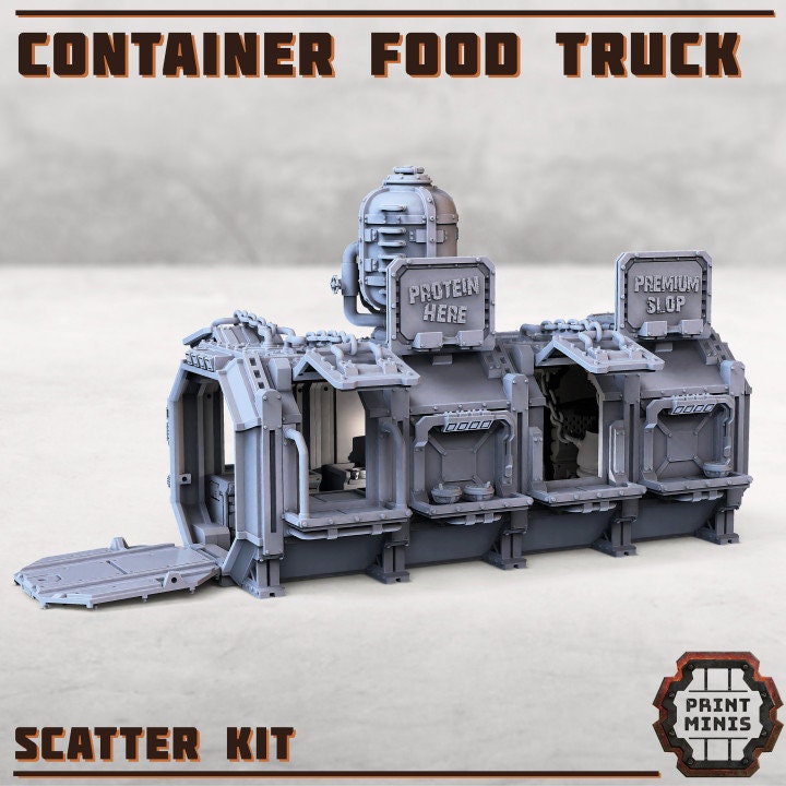 Container Food Truck - Scenery Kit - Print Minis