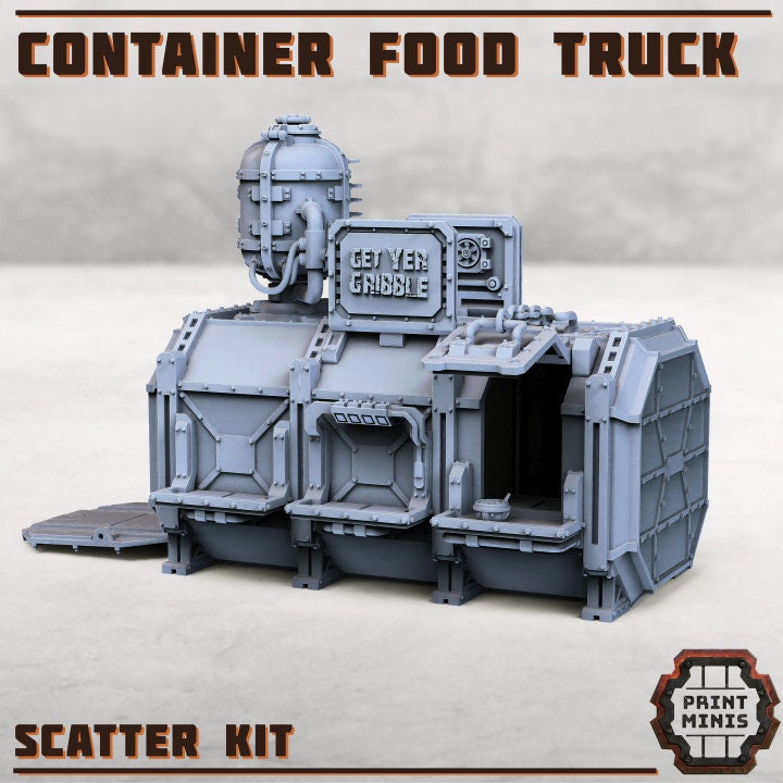 Container Food Truck - Scenery Kit - Print Minis