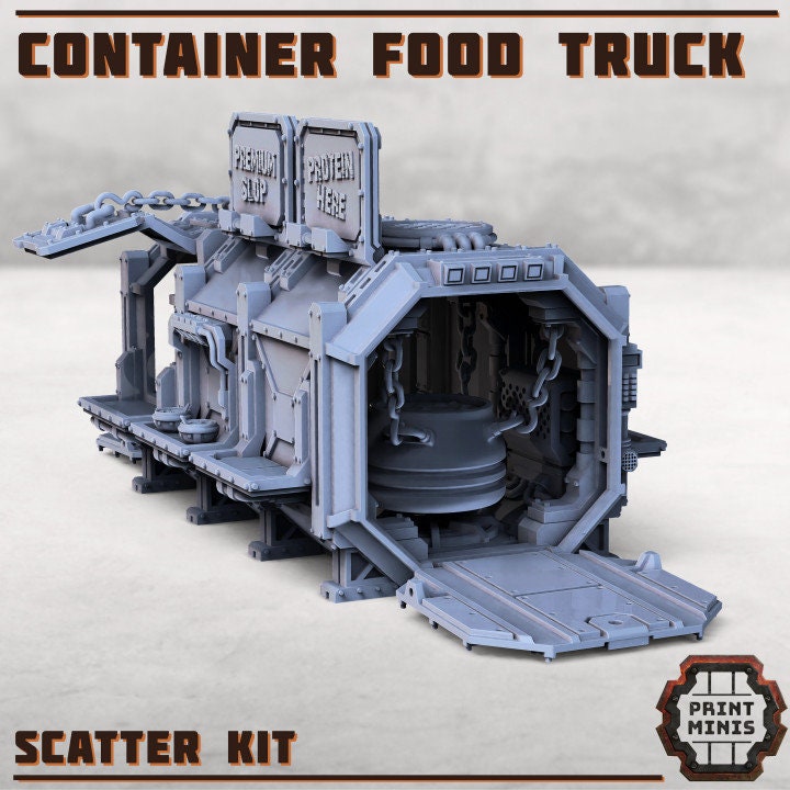 Container Food Truck - Scenery Kit - Print Minis