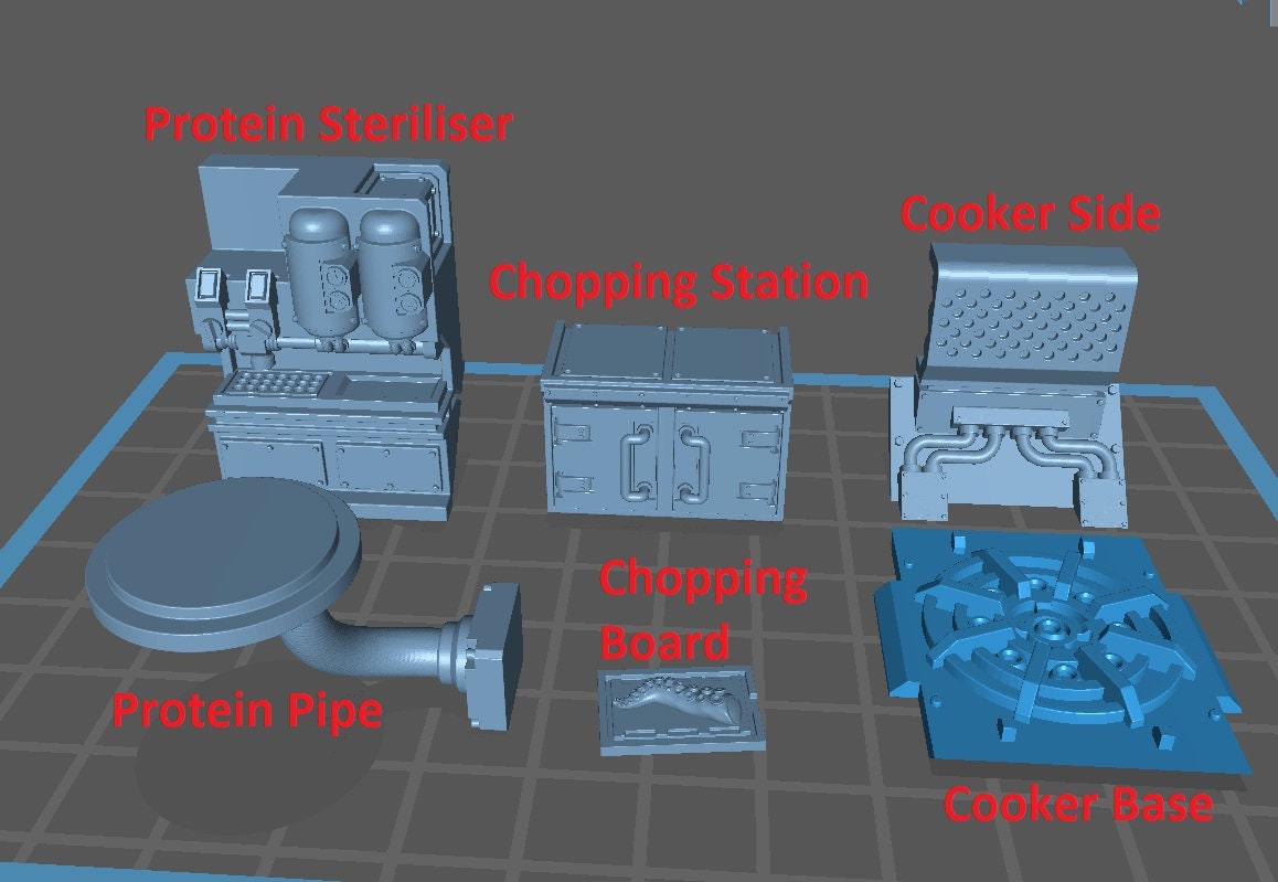 Container Food Truck - Scenery Kit - Print Minis