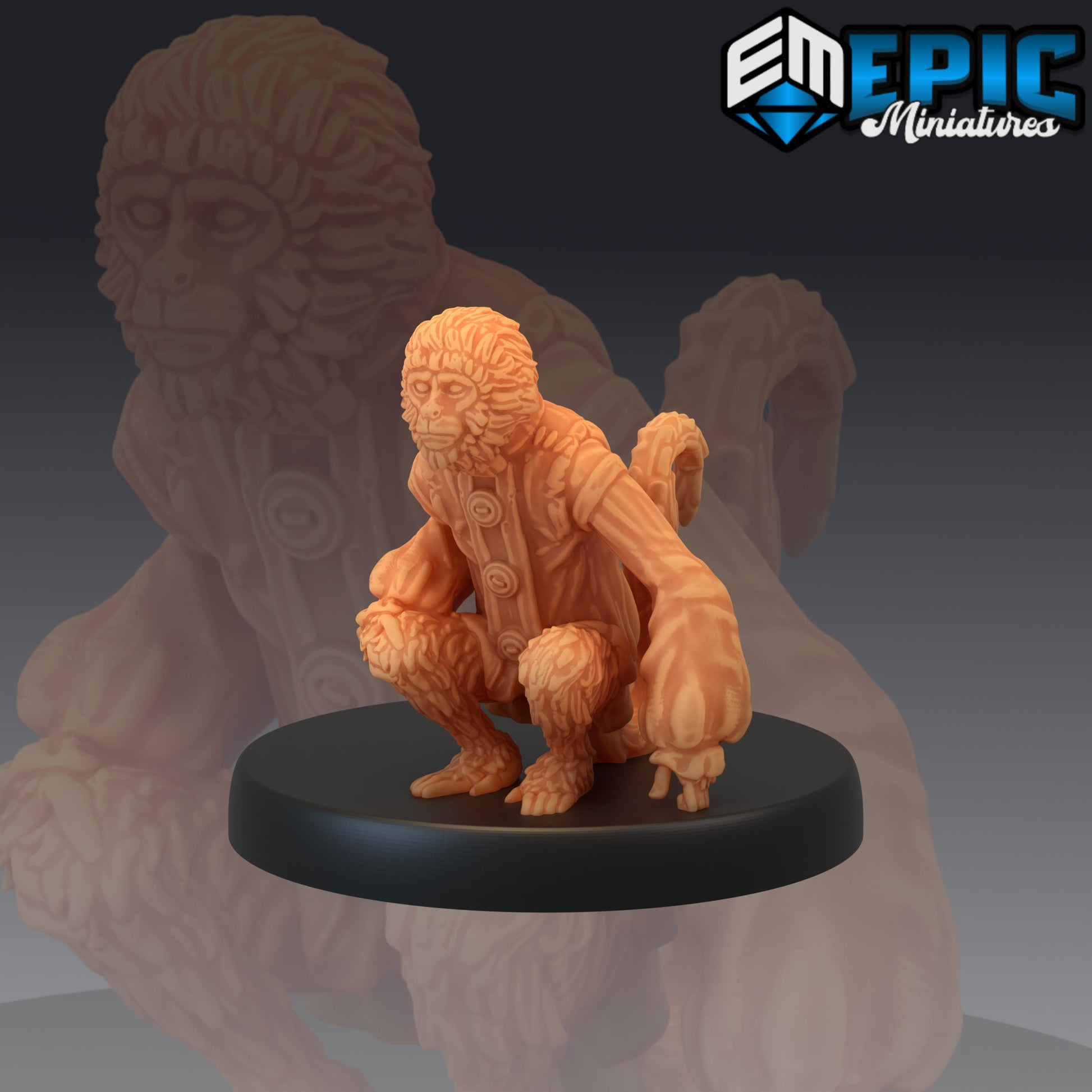 Monkey Hoard Pirate Monkey (3 Variants) - Epic Miniatures – Couatl's Hoard
