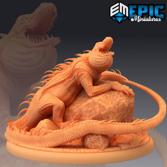 Lava Crocodile (3 Variants) - Epic Miniatures