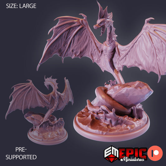Winged Sea Serpent (3 Variants) - Epic Miniatures