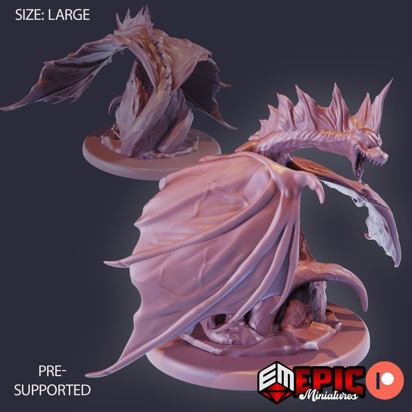 Winged Sea Serpent (3 Variants) - Epic Miniatures