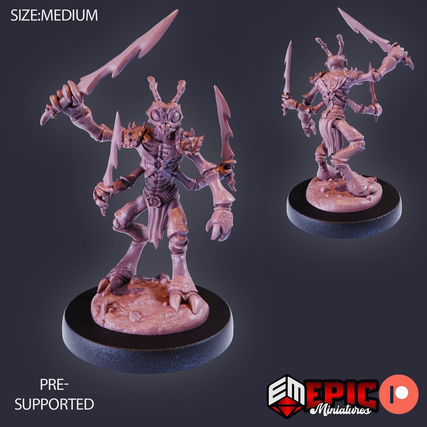 Insectoid Ant Warrior (3 Variants Available) - Epic Miniatures