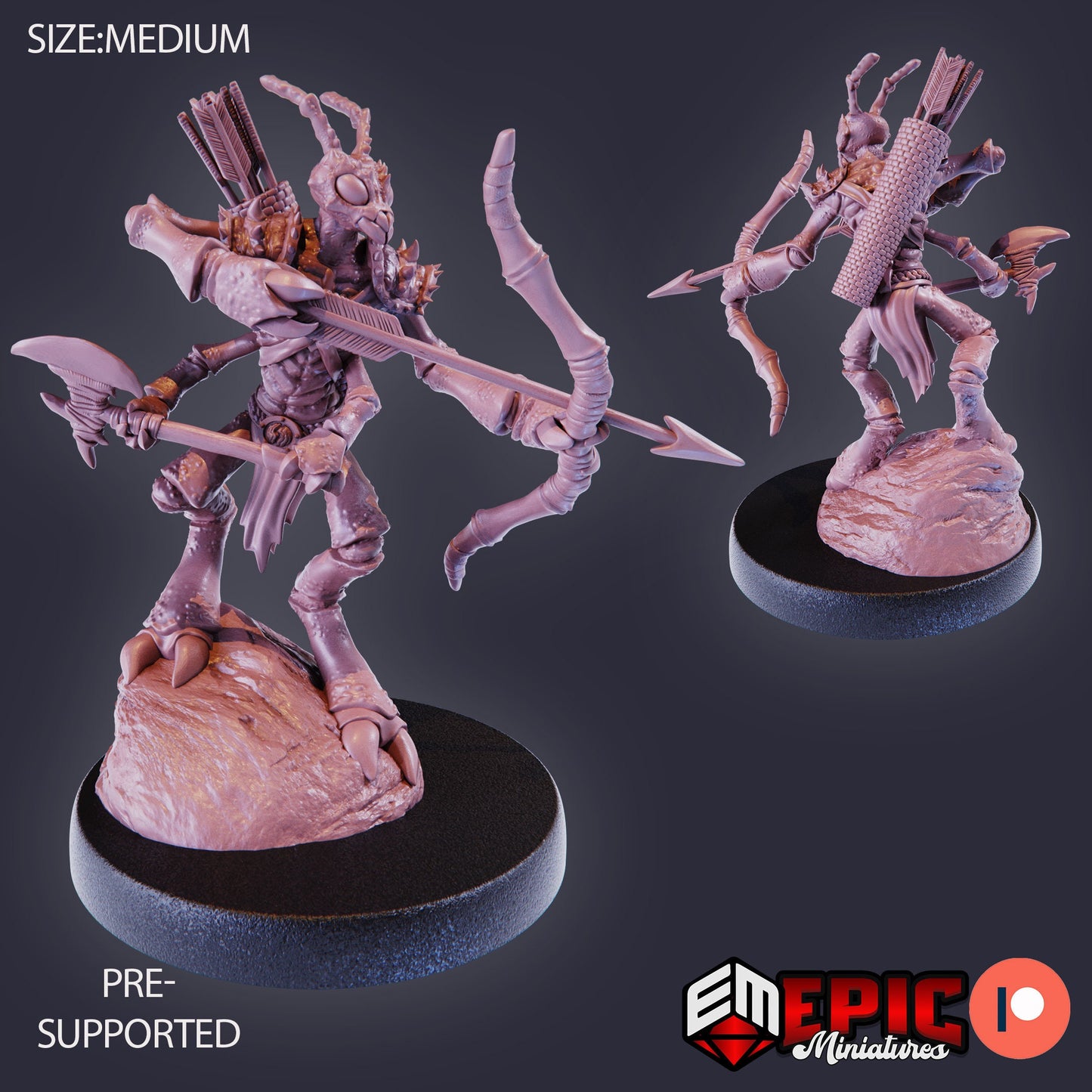 Insectoid Ant Warrior (3 Variants Available) - Epic Miniatures