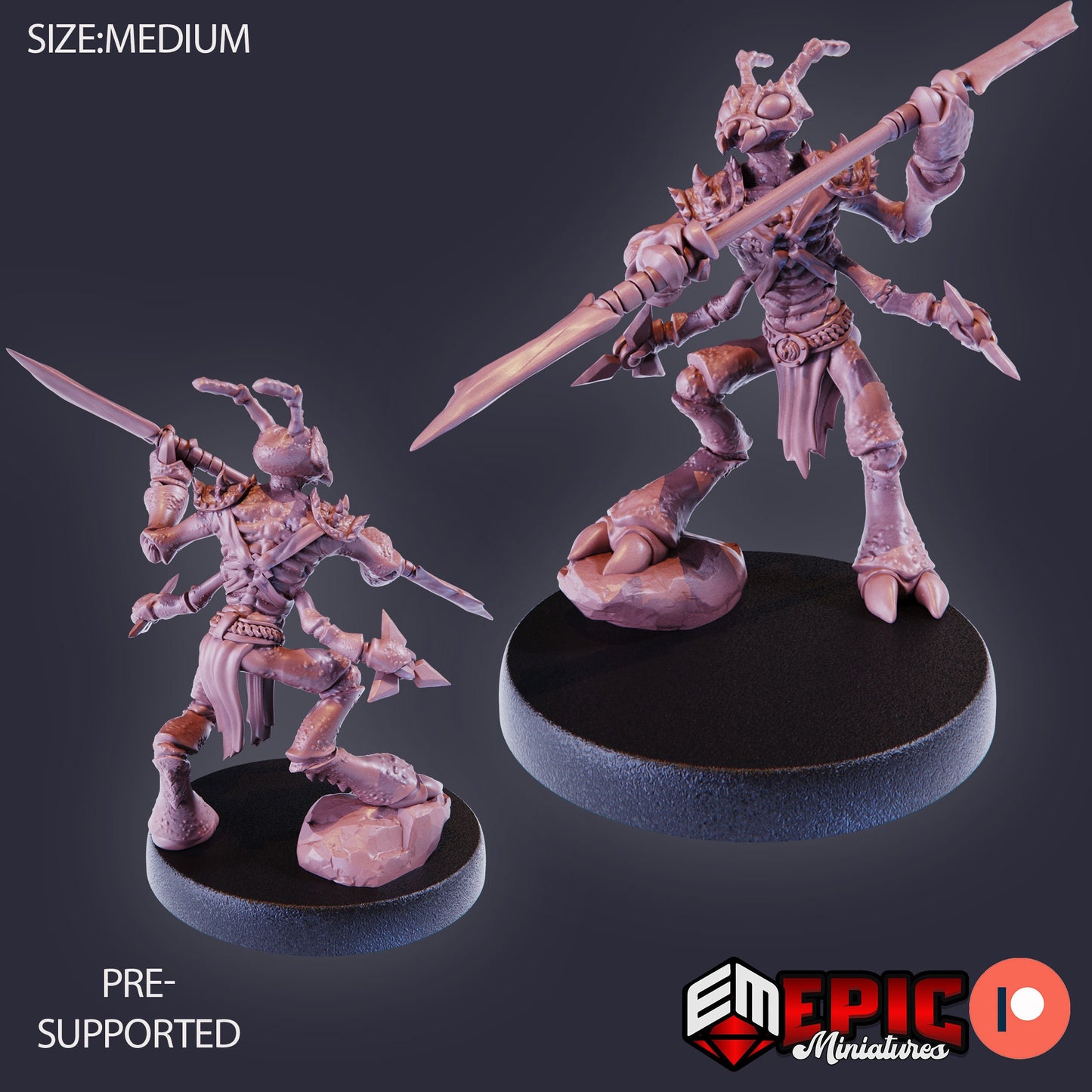 Insectoid Ant Warrior (3 Variants Available) - Epic Miniatures