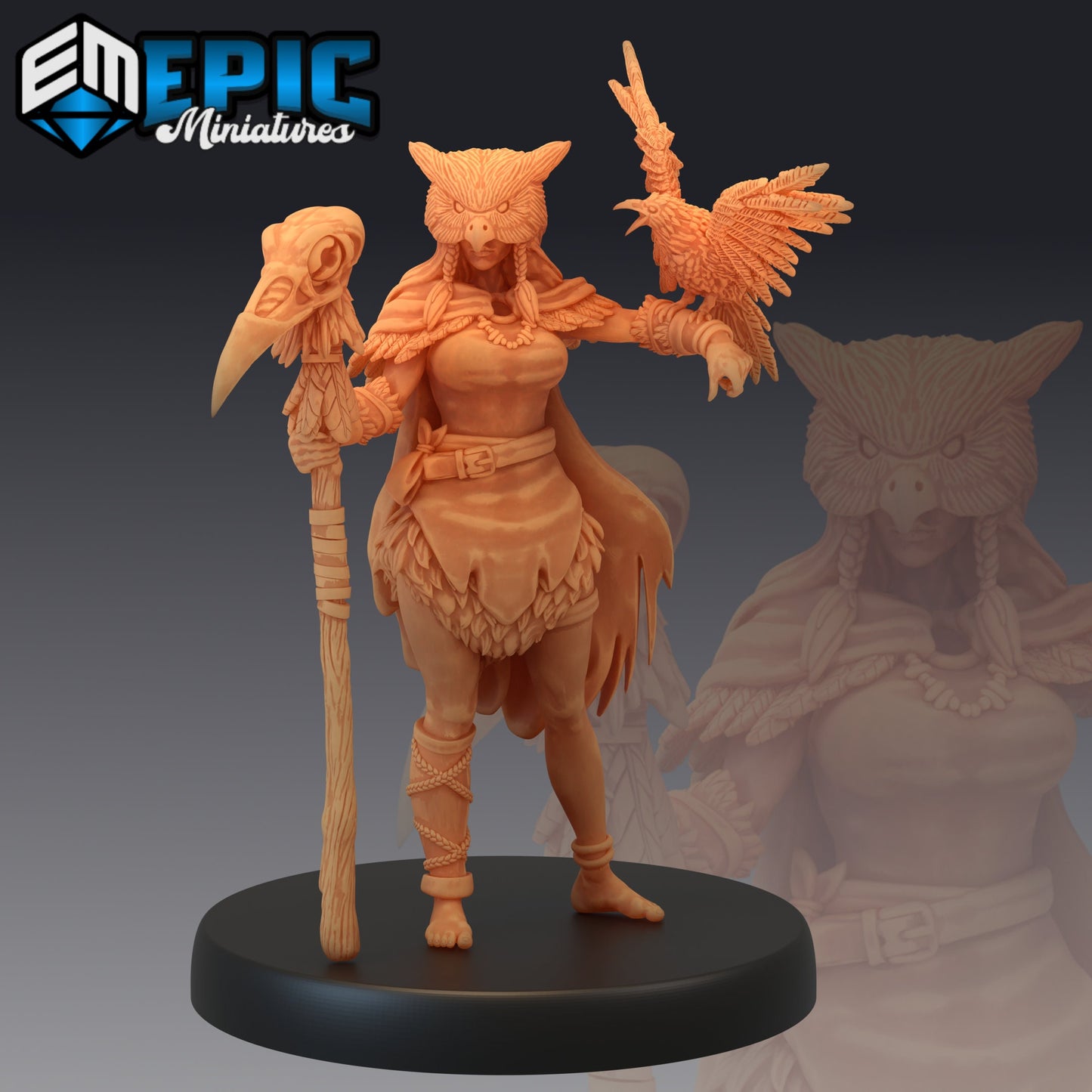 Owlbear Druid (3 Variants Available) - Epic Miniatures