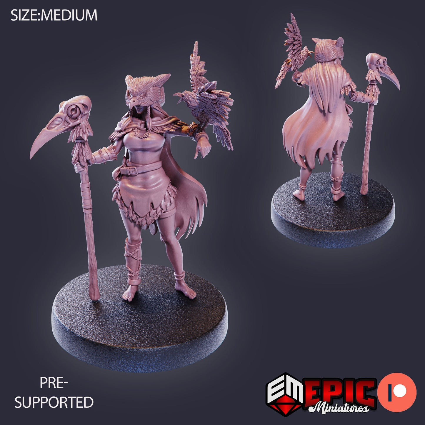 Owlbear Druid (3 Variants Available) - Epic Miniatures