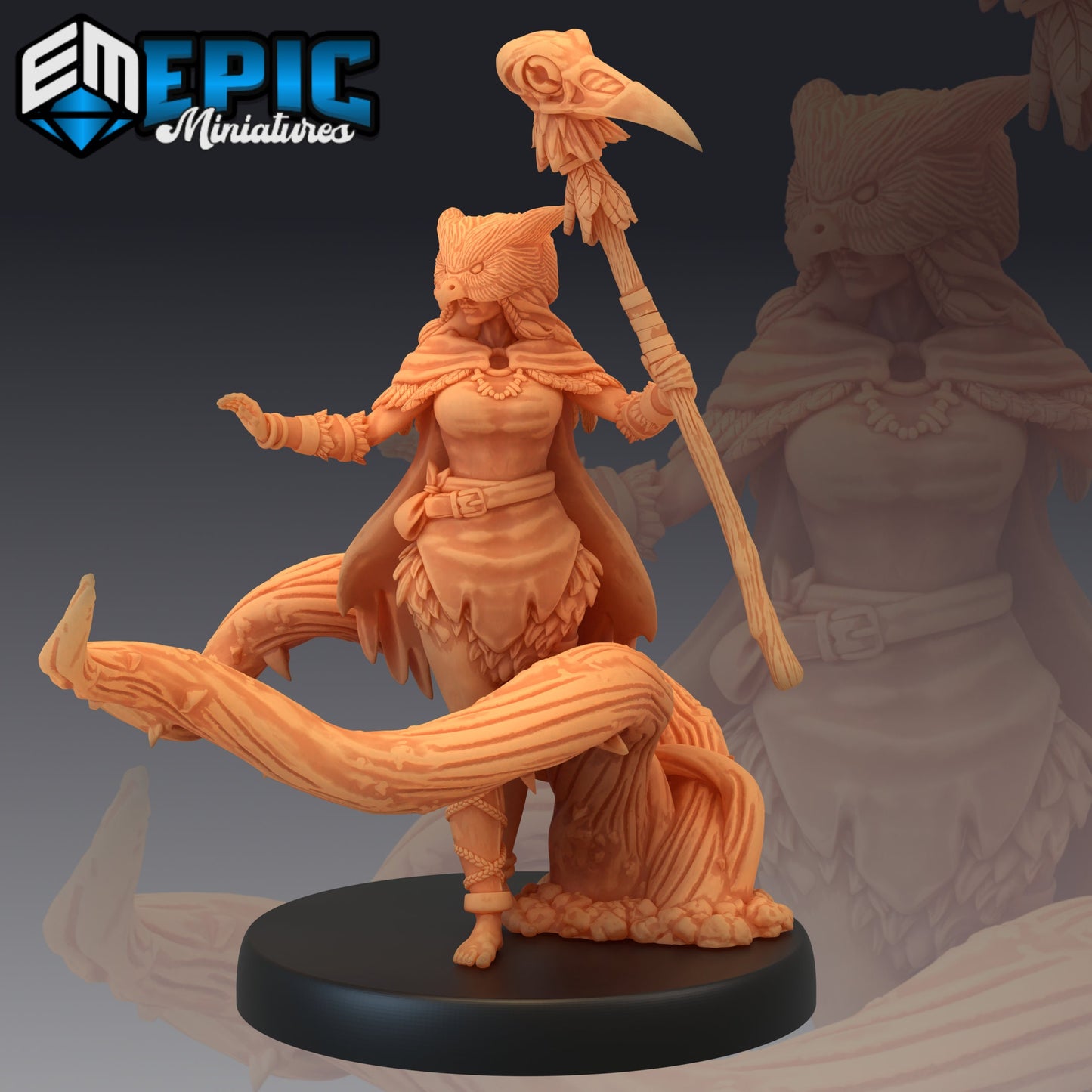 Owlbear Druid (3 Variants Available) - Epic Miniatures