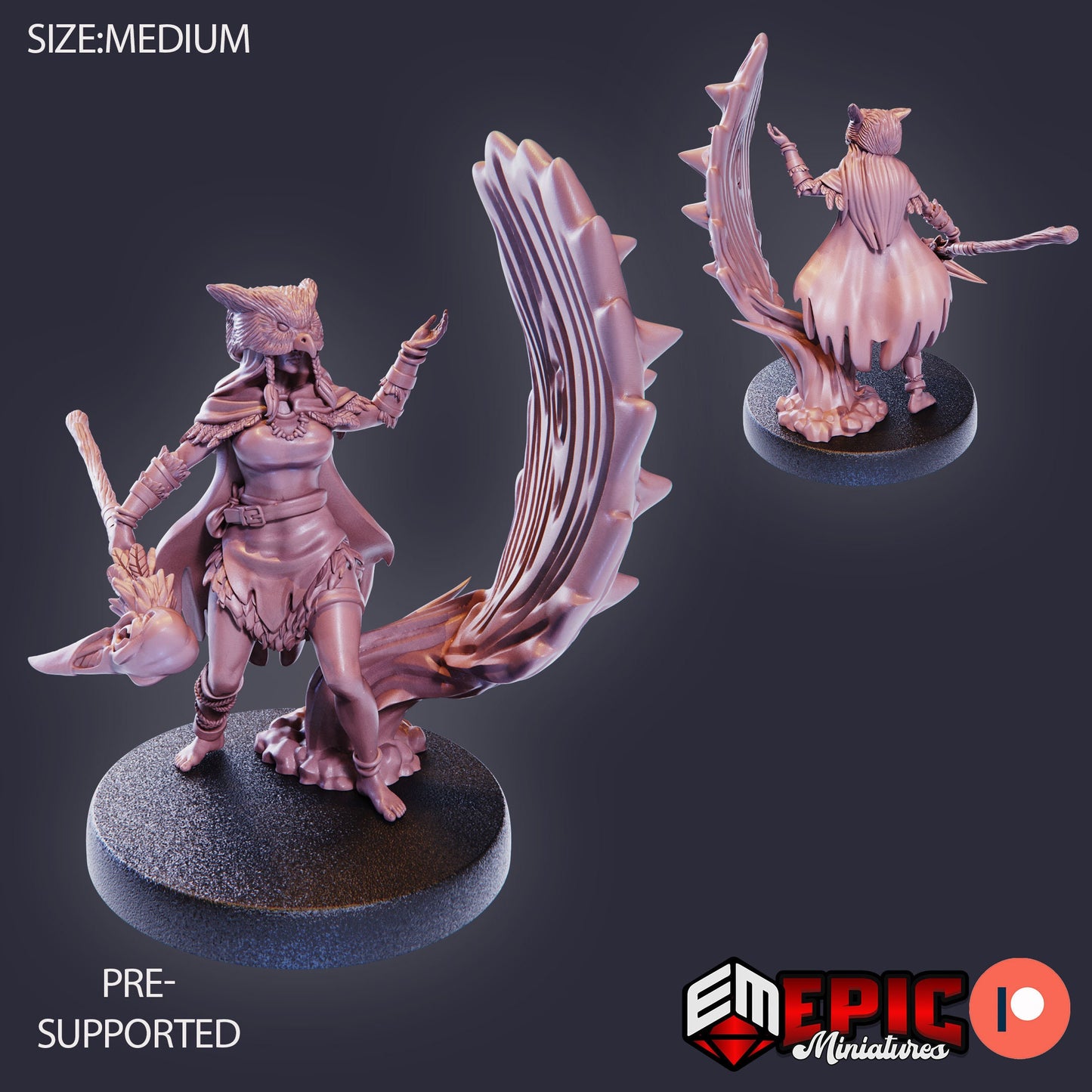 Owlbear Druid (3 Variants Available) - Epic Miniatures