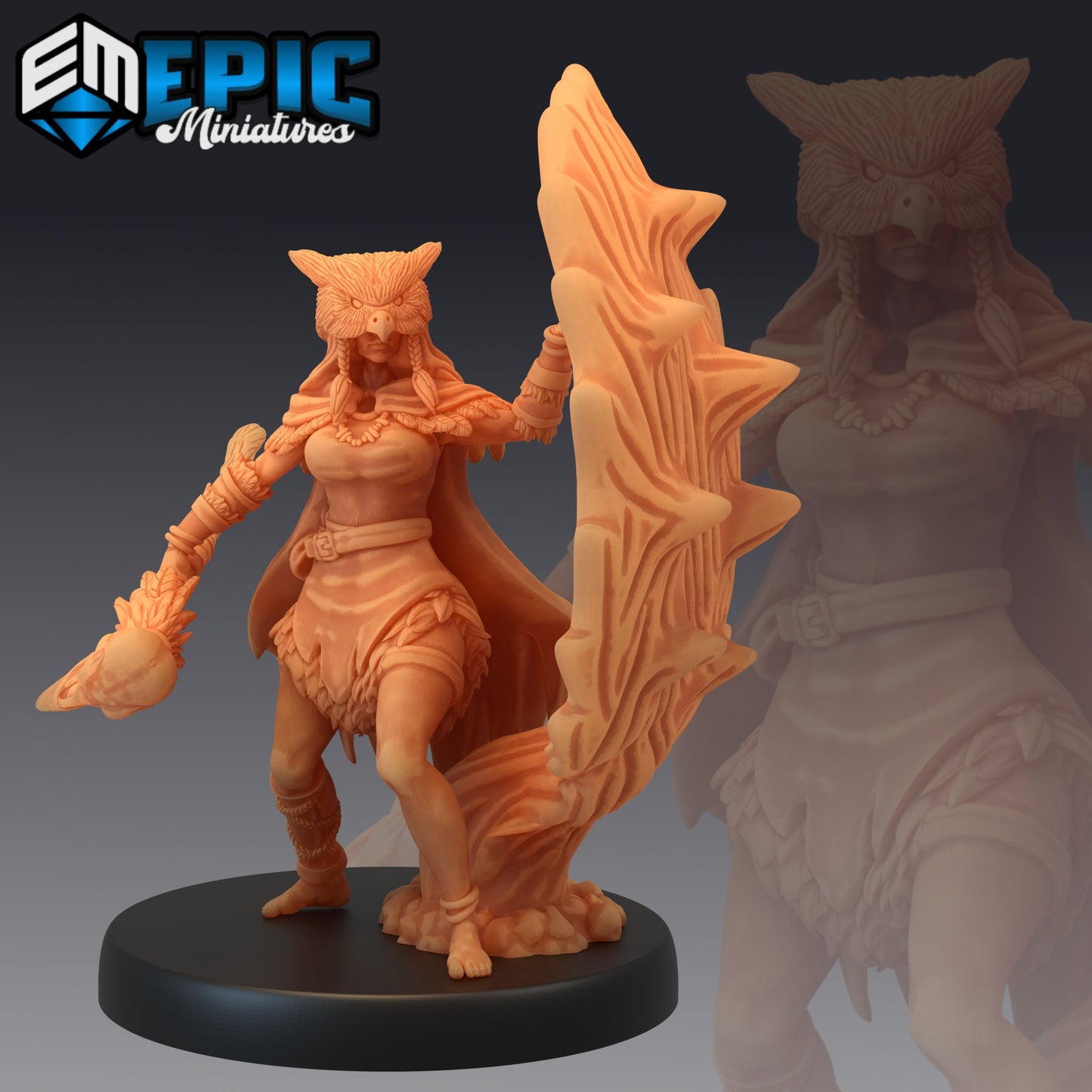 Owlbear Druid (3 Variants Available) - Epic Miniatures