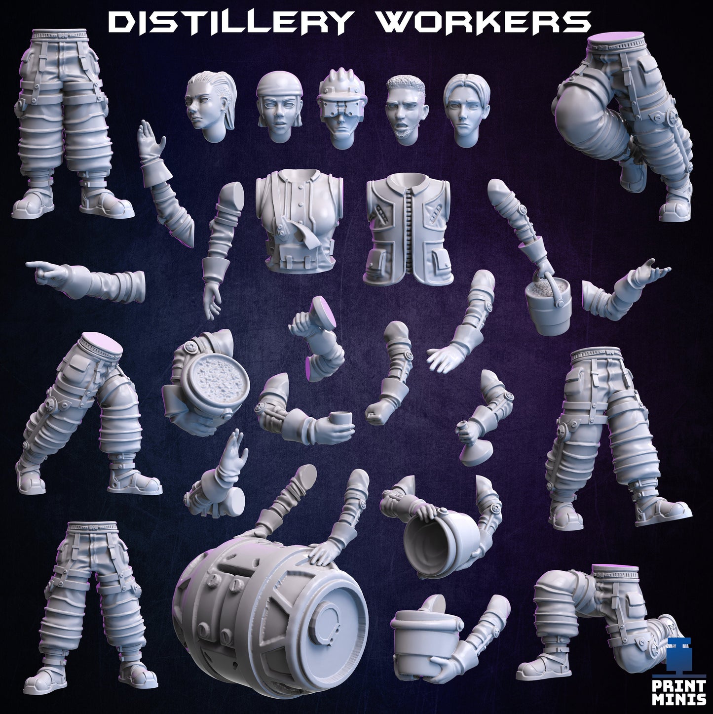 Distillery Workers - Modular Kit - Print Minis