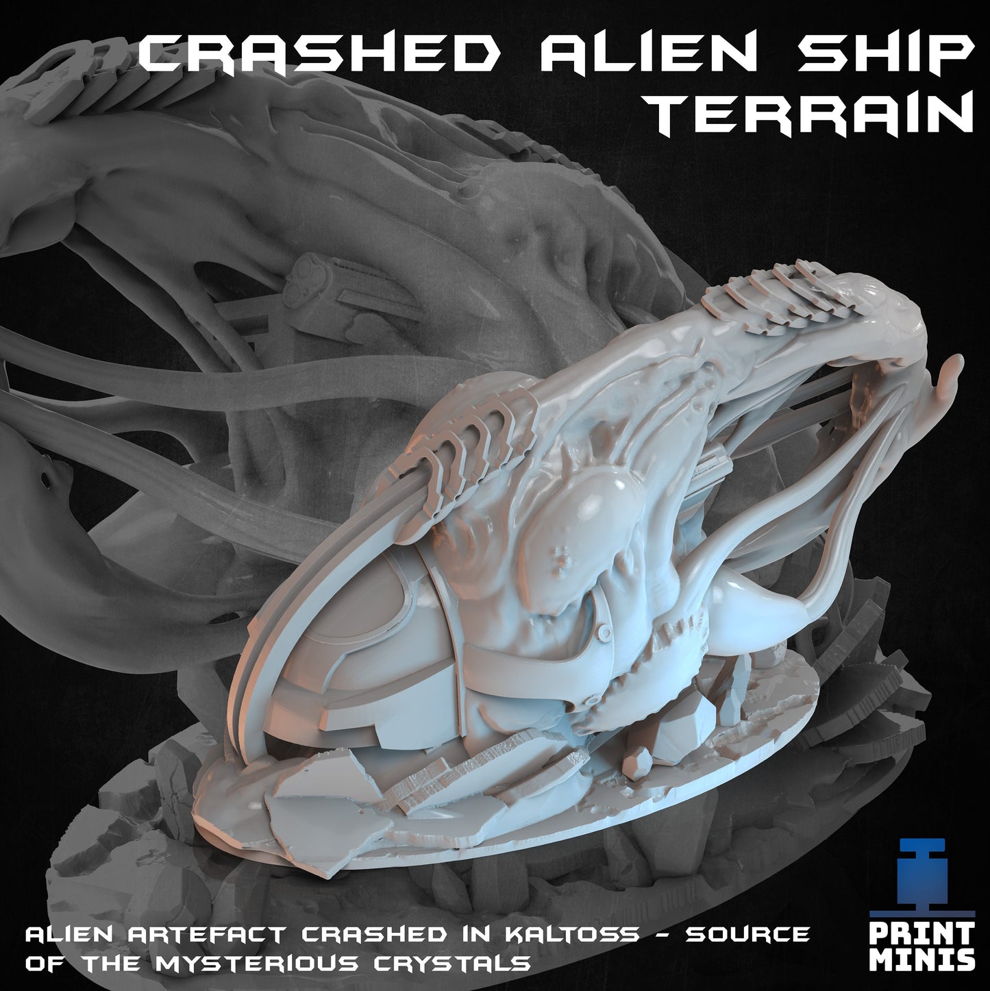 Crashed Alien Spaceship - Print Minis