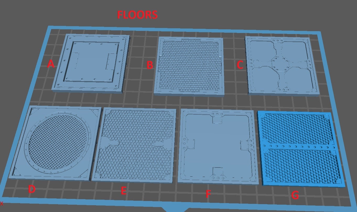 Narok Prison Walls and Floors - Modular Scenery Kit - Print Minis