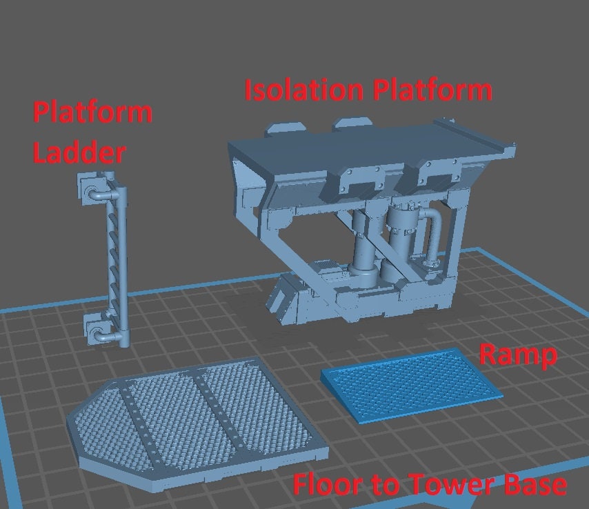 Narok Prison Walls and Floors - Modular Scenery Kit - Print Minis