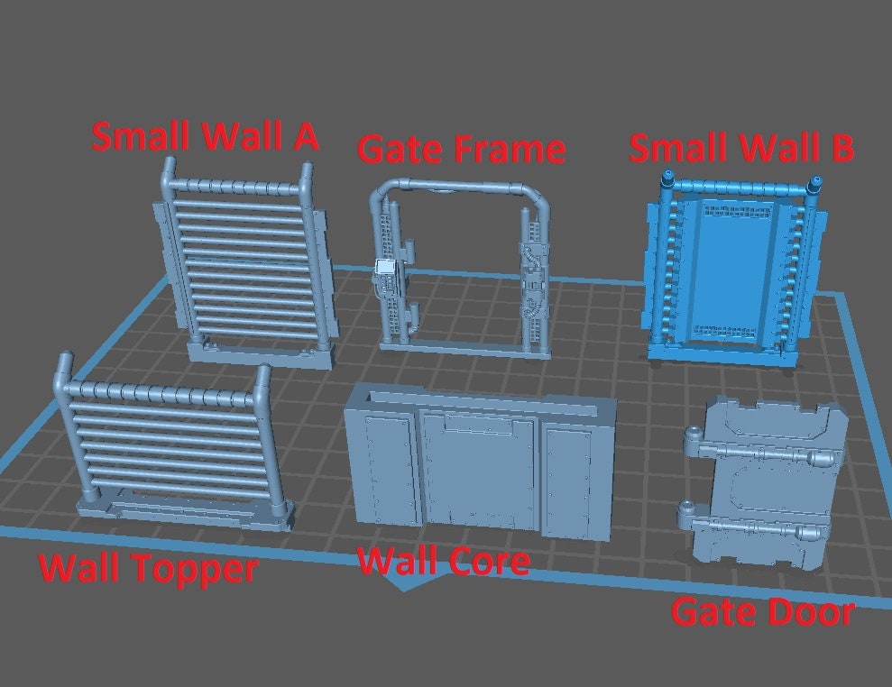 Narok Prison Walls and Floors - Modular Scenery Kit - Print Minis