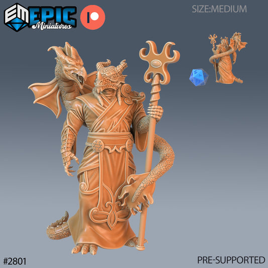 Dragonborn Priest (3 Variants Available) - Epic Miniatures