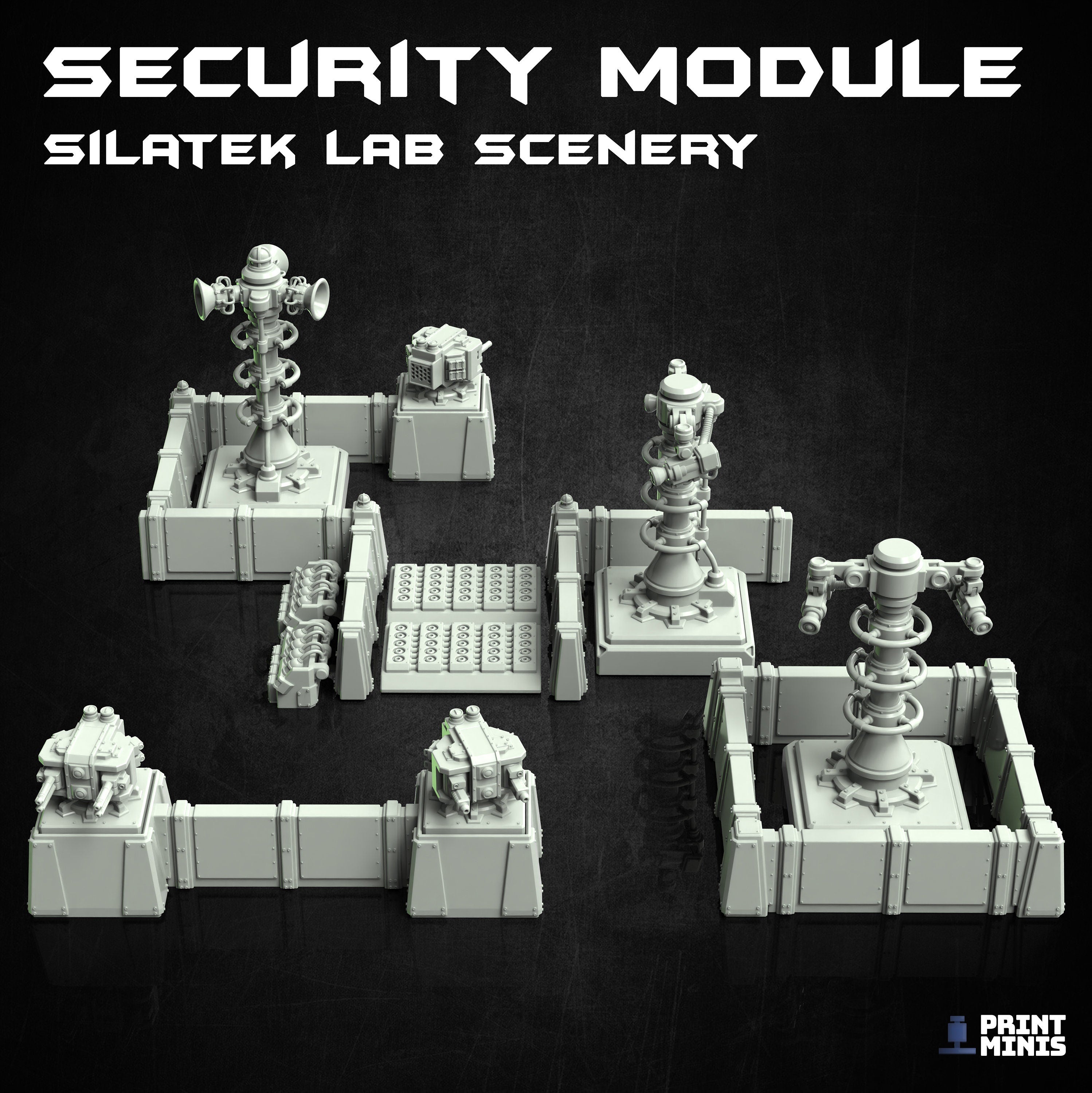 Modular Scenery Security System - Modular Scenery Kit - Print Minis – Couatl's Hoard