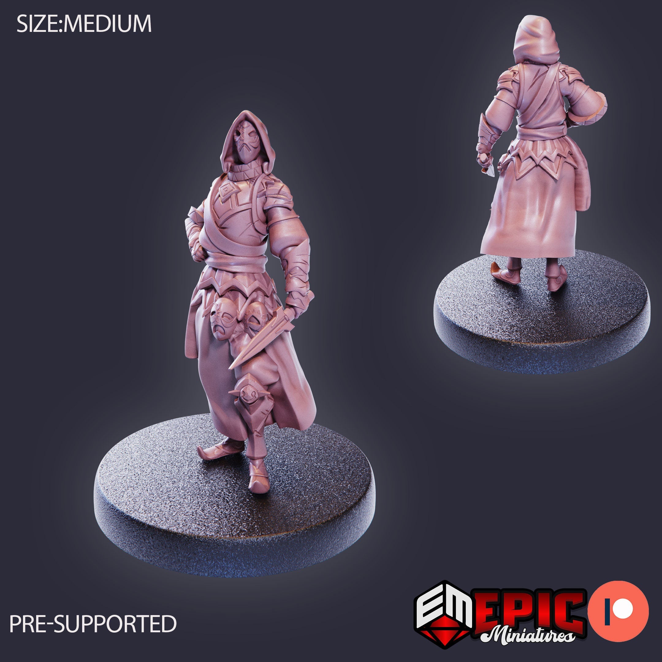 Masked Assassin (3 Variants Available) - Epic Miniatures – Couatl's Hoard
