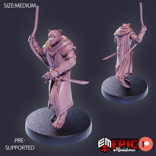 Catfolk Panther Pirate (3 Variants Available) - Epic Miniatures