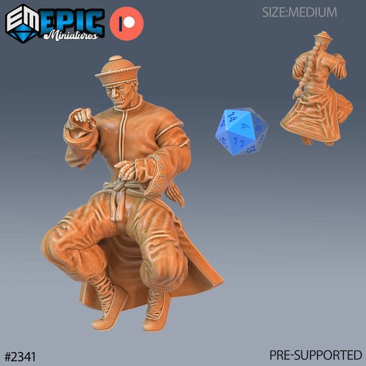 Zombie Kung Fu Monk (3 Variants Available) - Epic Miniatures