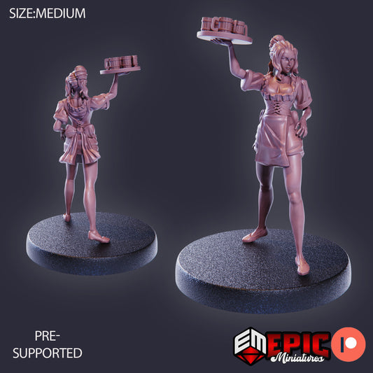 Tavern Waitress (3 Variants) - Epic Miniatures