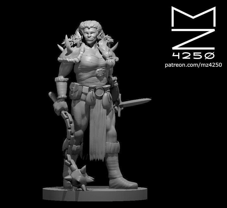 Half-Orc Barbarian (4 Variants Available) - MZ4250