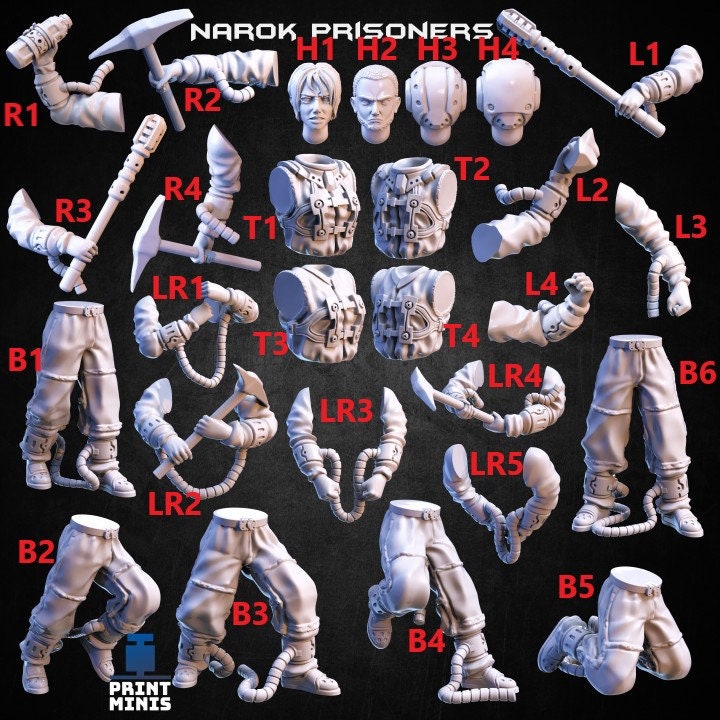 Narok Prisoners - Modular Kit - Print Minis