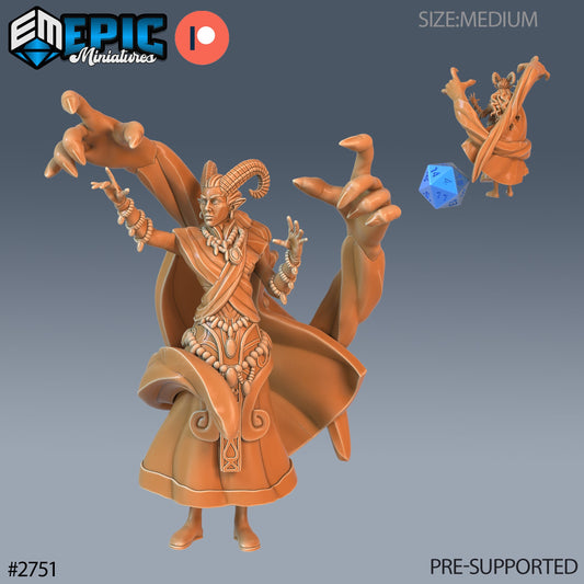 Warlock Tiefling (3 Variants Available) - Epic Miniatures