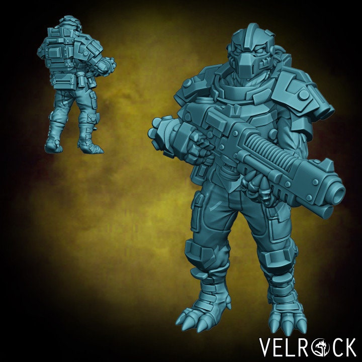 Dragonborn Trooper Squad - Male (5 Variants Available) - Velrock