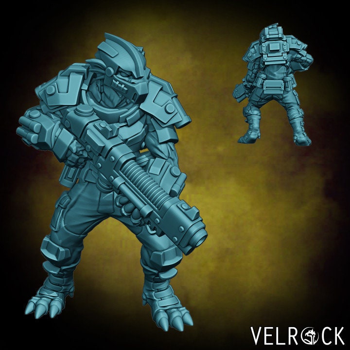 Dragonborn Trooper Squad - Male (5 Variants Available) - Velrock