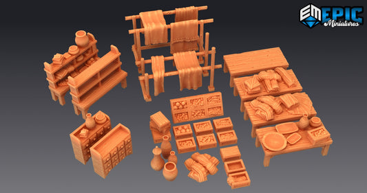 Props for Merchant Shop - Epic Miniatures