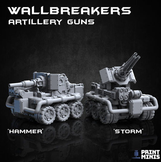Wallbreaker Artillery Gun (2 Variants Available) - Print Minis