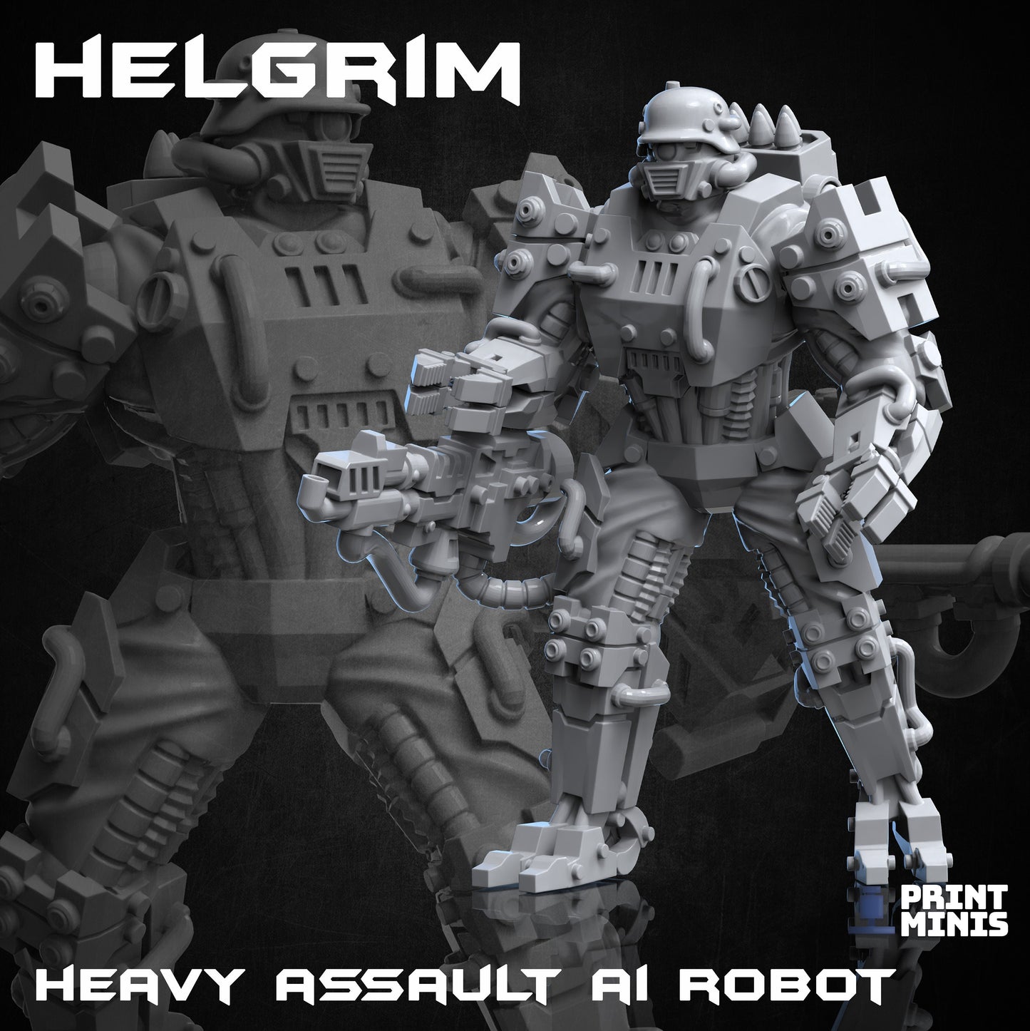 Helgrims - Assault Robots (3 Variants Available) - Print Minis
