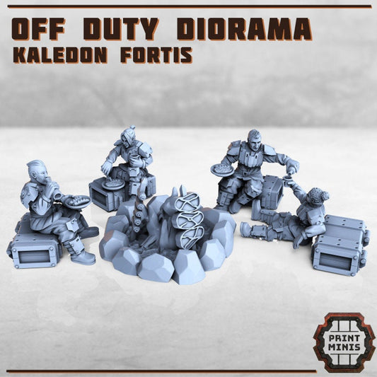 Kaledon Fortis - Off Duty Infantry (5 Variants Avialable) - Print Minis